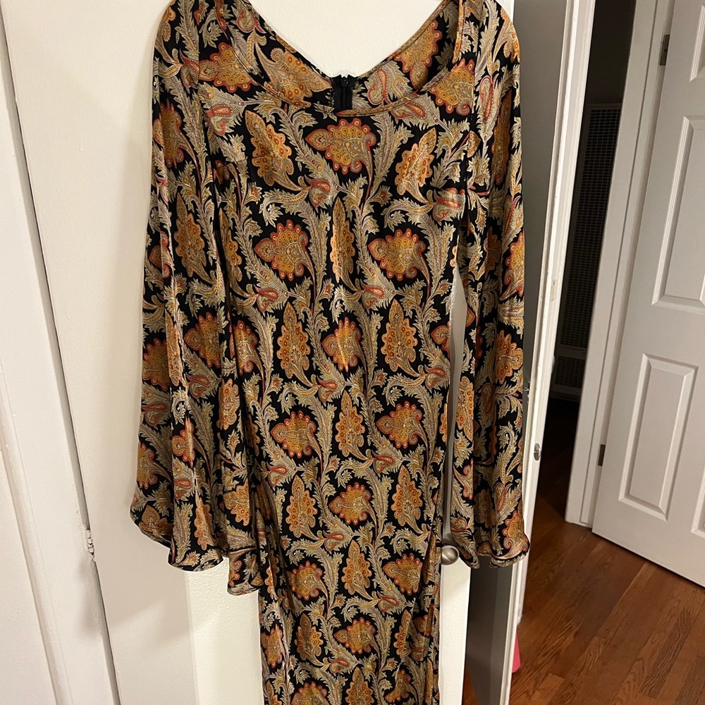 100% silk stunning paisley dress